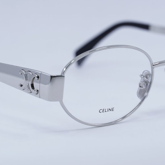 🕶️ New Celine CL50140U 016 Eyeglasses - Shiny Palladium Frame - Picture 8 of 10